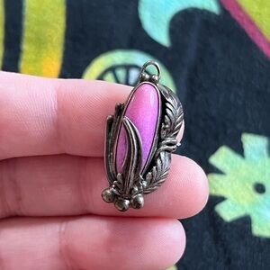 VTG Navajo E Pino Nakai Pink Sugilite Sterling Silver Pendant